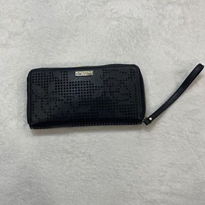Preloved Kate Spade Black Lace & Floral wallet